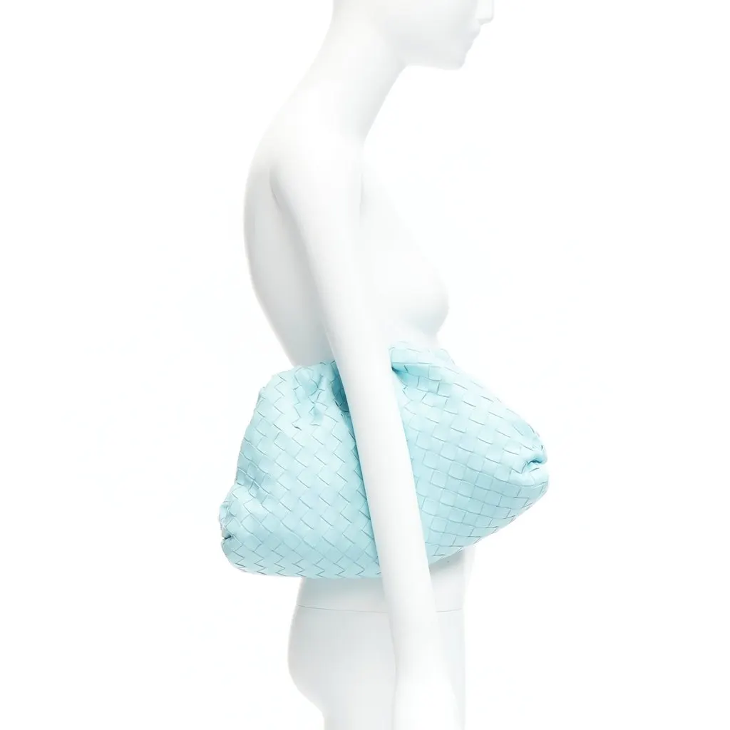 Bottega Veneta The Pouch Blue Leather Very good - Back View