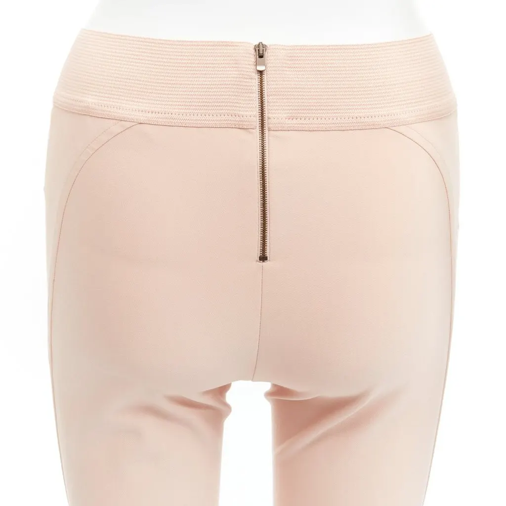 Stella McCartney Elastic Moto Leggings Beige Cotton Never worn - Back View