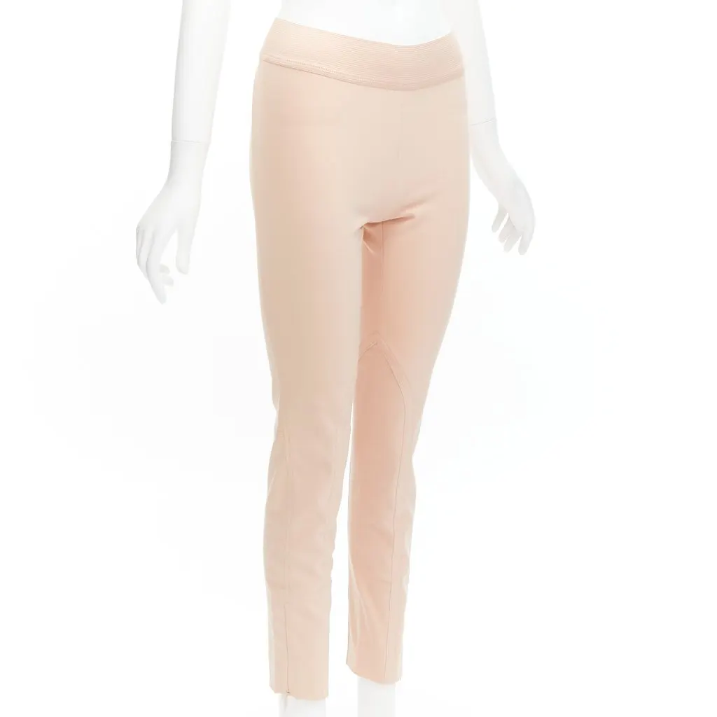 Stella McCartney Elastic Moto Leggings Beige Cotton Never worn - Inside View