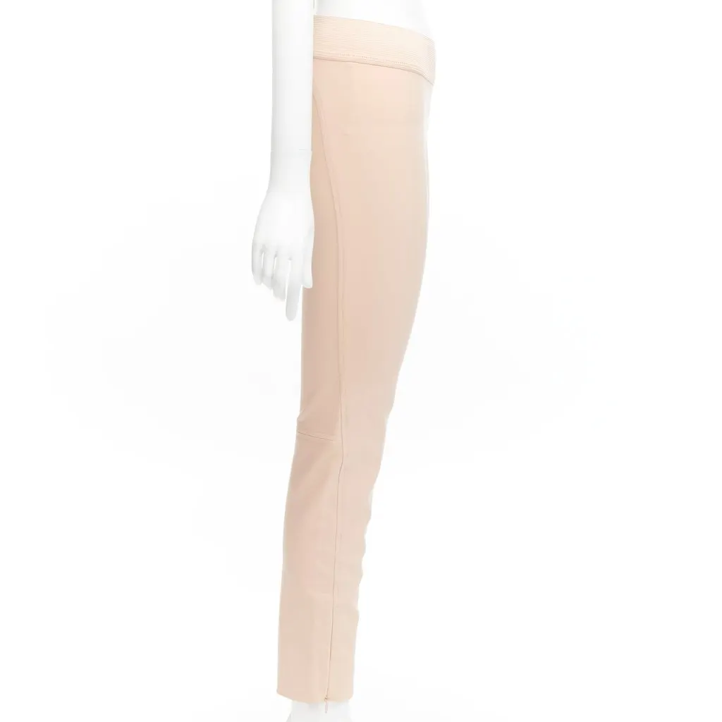 Stella McCartney Elastic Moto Leggings Beige Cotton Never worn - Model View