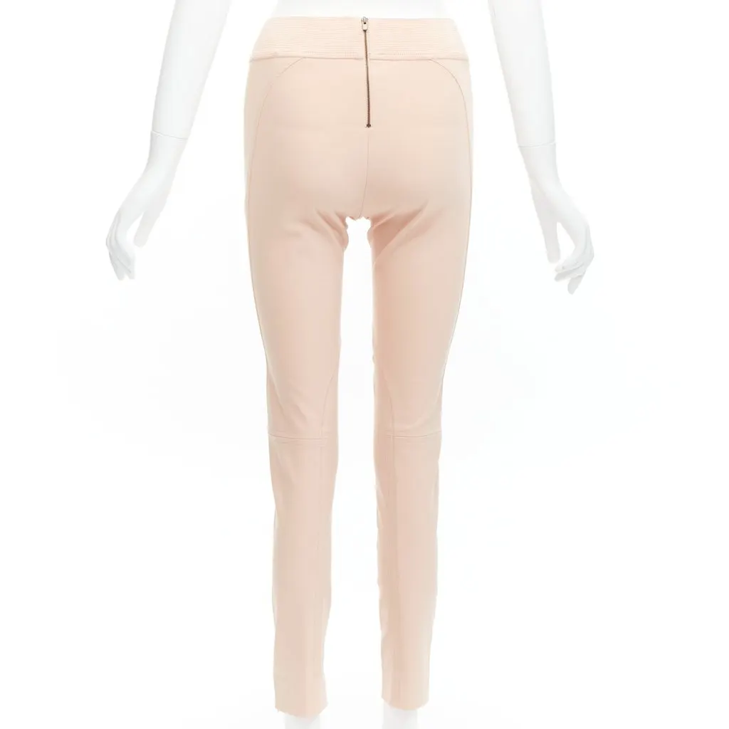 Stella McCartney Elastic Moto Leggings Beige Cotton Never worn - Box View