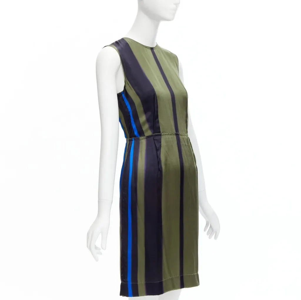 Lanvin Abstract Darts Dress MultiColor Silk Never worn - Inside View