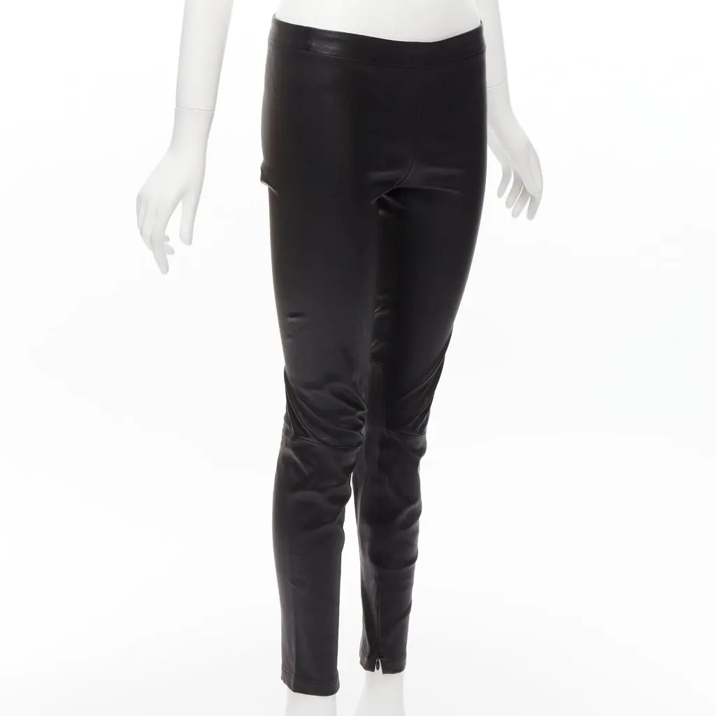 Vince Back Dart Leggings Black Leather Good - Inside View