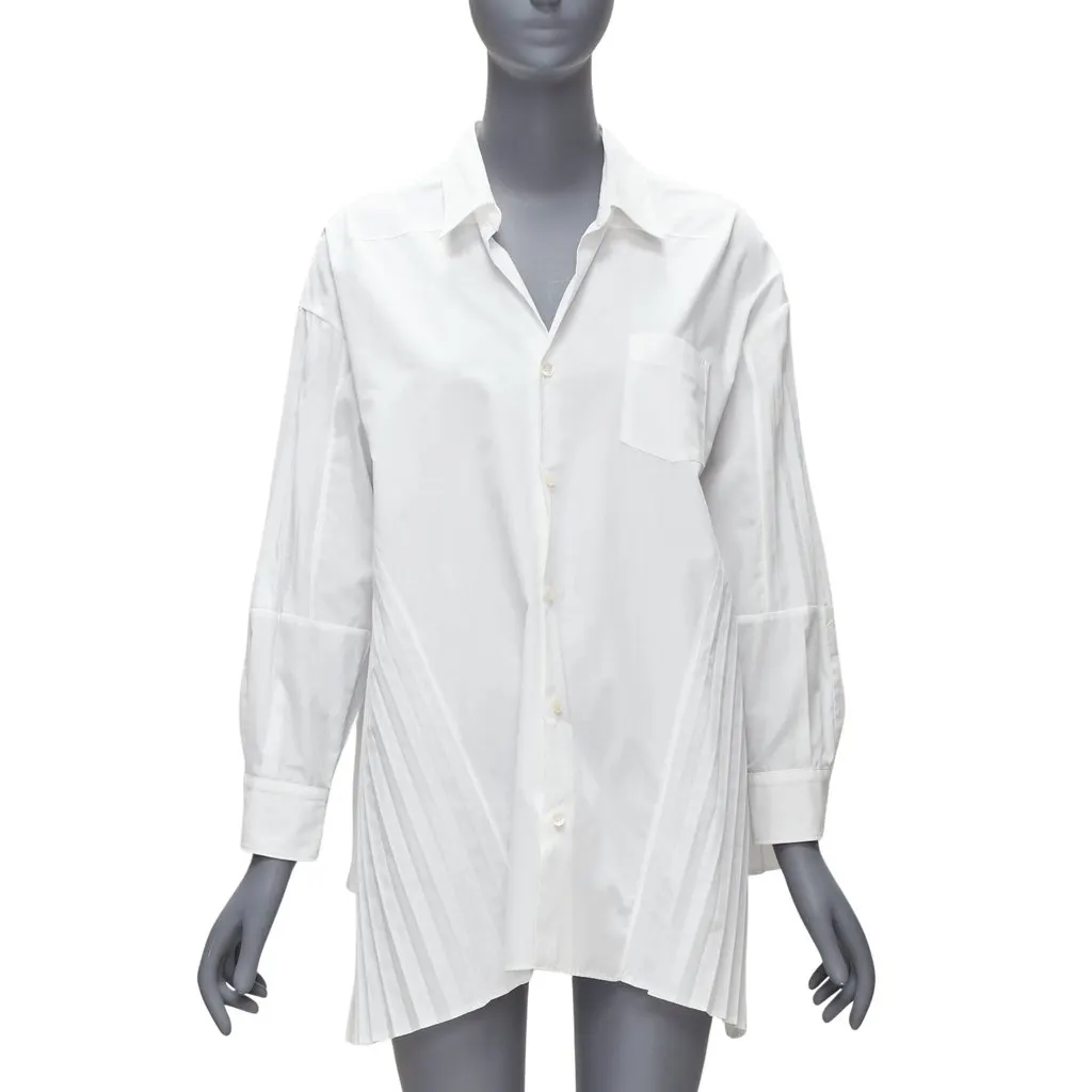 Junya Watanabe Accordion Pleat Shirt White Polyester Never worn - Front View