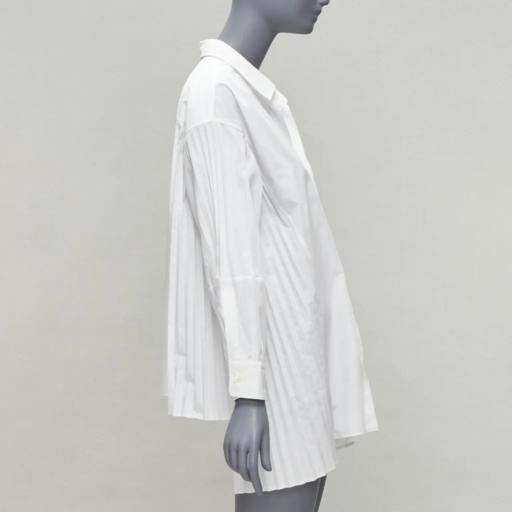 Junya Watanabe Accordion Pleat Shirt White Polyester Never worn - Model View