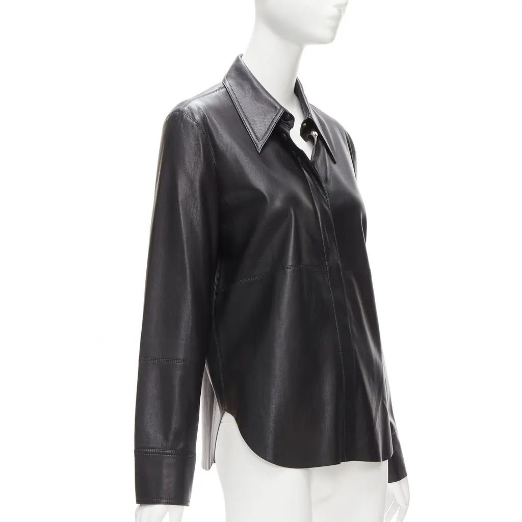 Nanushka Vegan Leather Shirt Black Very good - Inside View