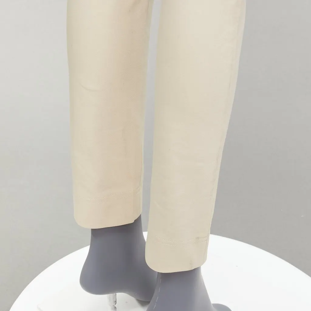 Stella McCartney Stretchy Cropped Pants Ecru Cotton Fair - Back View