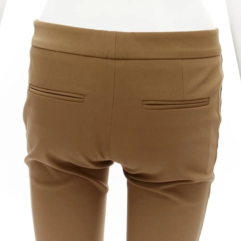 Stella McCartney Brown Cropped Pants Brown Cotton Never worn - Back View