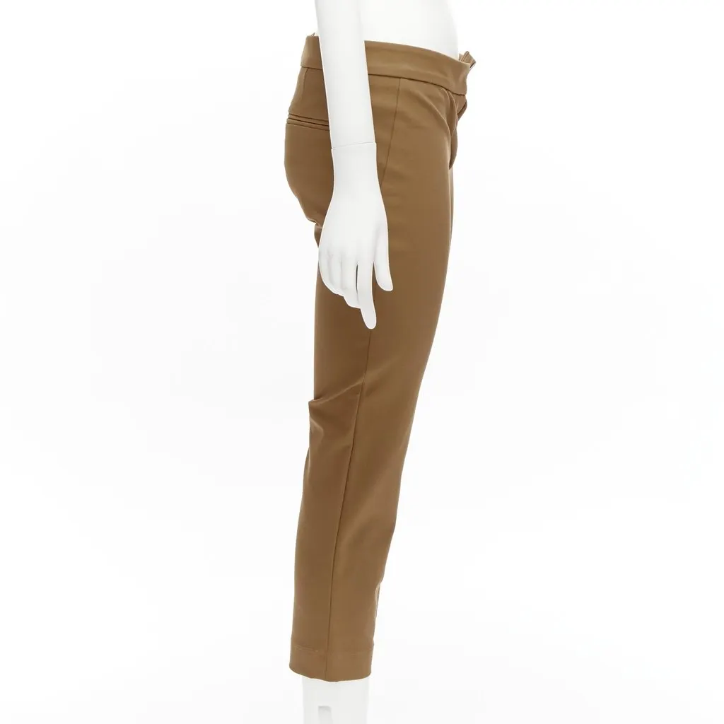 Stella McCartney Brown Cropped Pants Brown Cotton Never worn - Model View