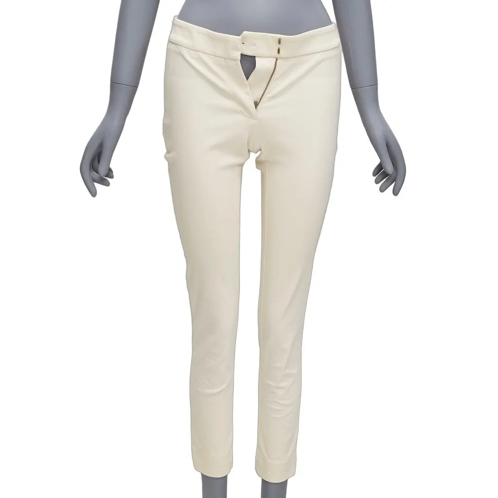 Stella McCartney Scallop Flared Pants Ecru Cotton Fair - Front View