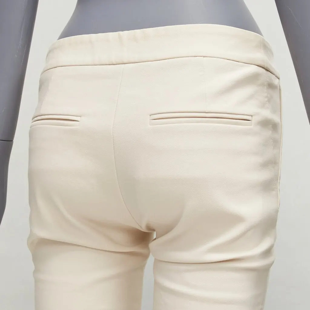 Stella McCartney Scallop Flared Pants Ecru Cotton Fair - Back View