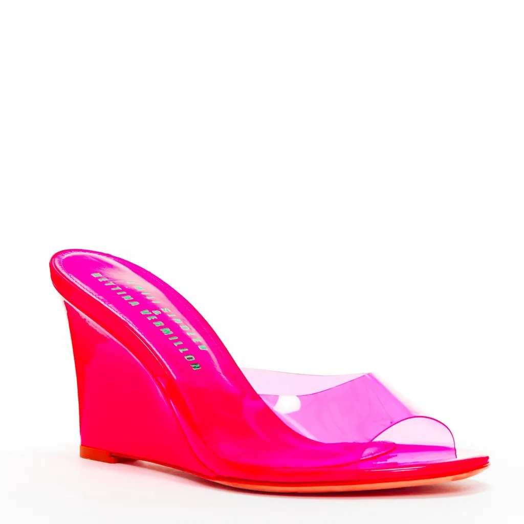 Bettina Vermillon Britney Pink Leather Never worn - Back View