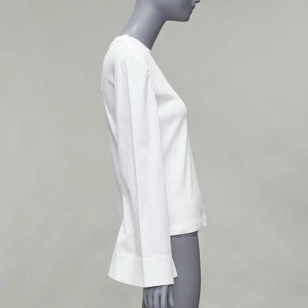 Rosetta Getty Cape Sleeve Knit Top White Cotton Very good - Model View