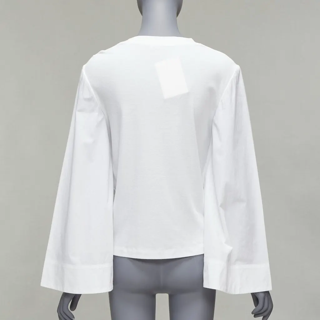 Rosetta Getty Cape Sleeve Knit Top White Cotton Very good - Box View