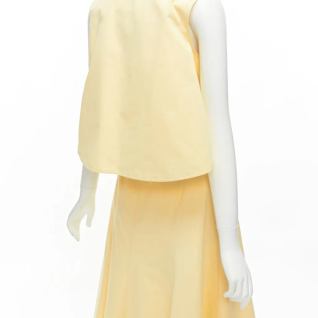 Jil Sander Cape Back Dress Ecru Cotton Never worn - Back View
