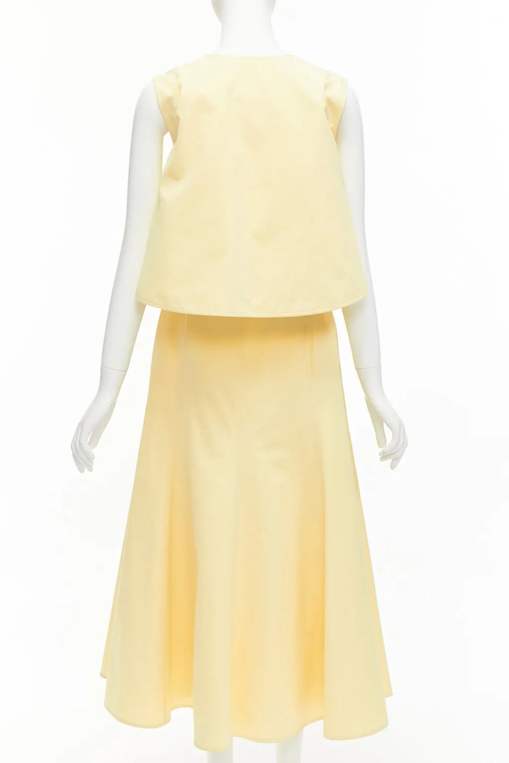 Jil Sander Cape Back Dress Ecru Cotton Never worn - Box View