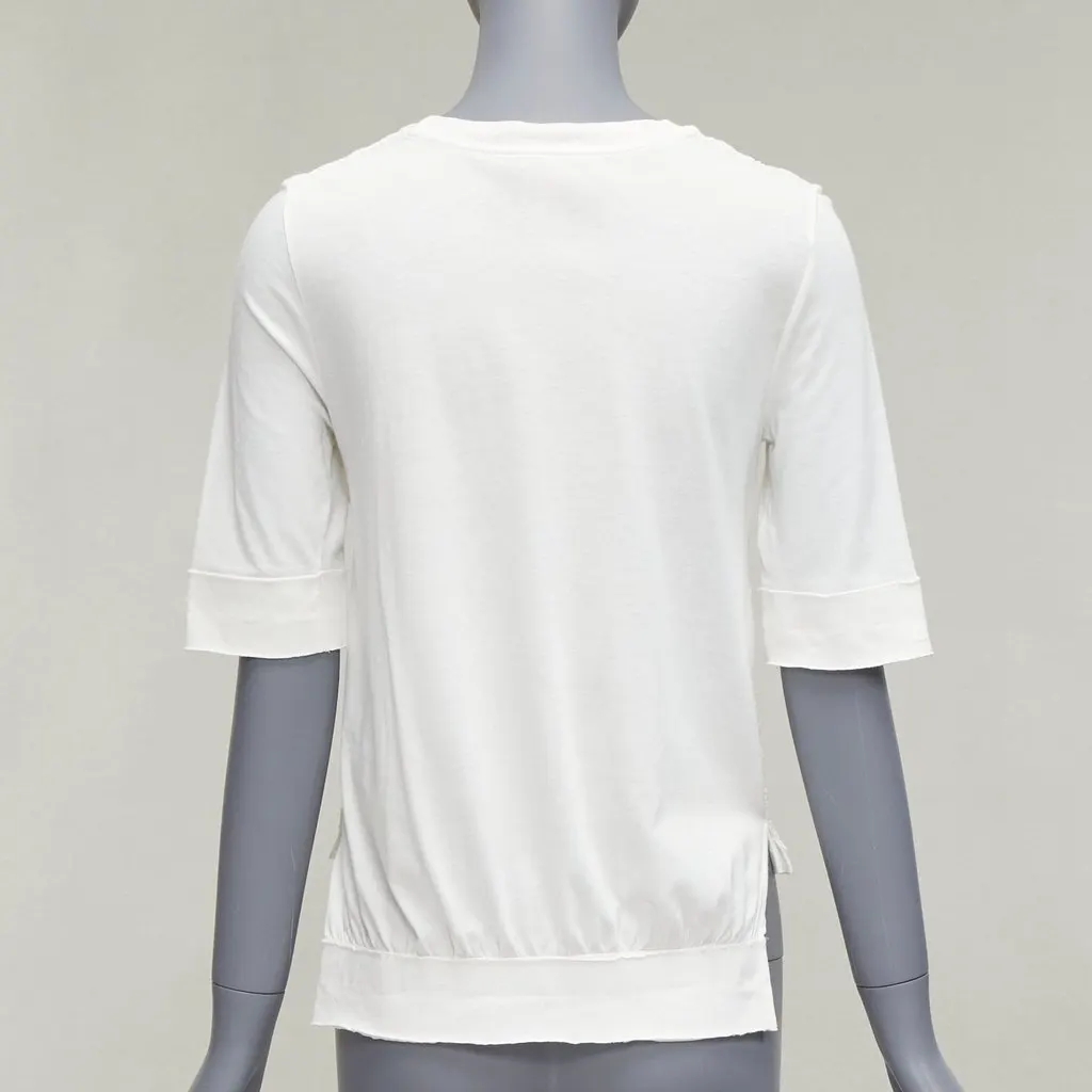 Giambattista Valli Lace Overlay Tee White Cotton Fair - Box View