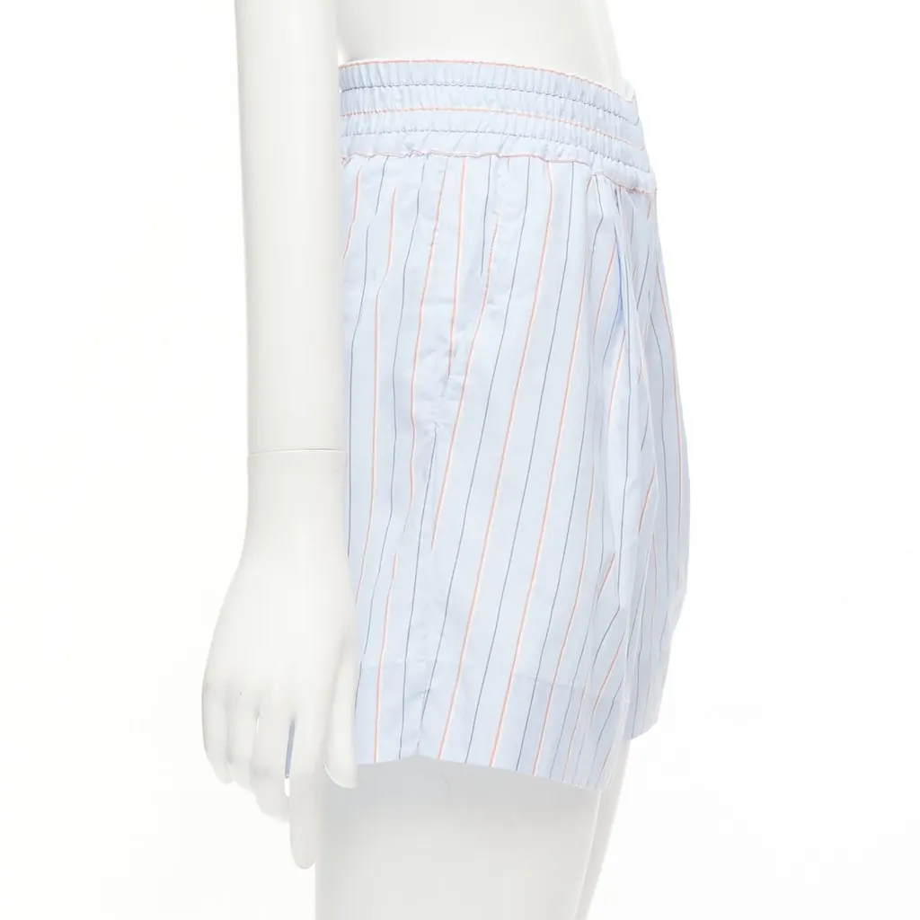 Marni Elastic Mini Shorts Blue Cotton Never worn, with tag - Model View