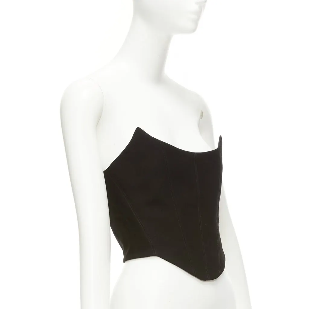 ROZIE CORSETS Boned Corset Top Black Polyester Never worn, with tag - Inside View