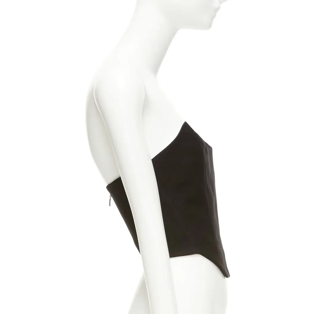 ROZIE CORSETS Boned Corset Top Black Polyester Never worn, with tag - Model View