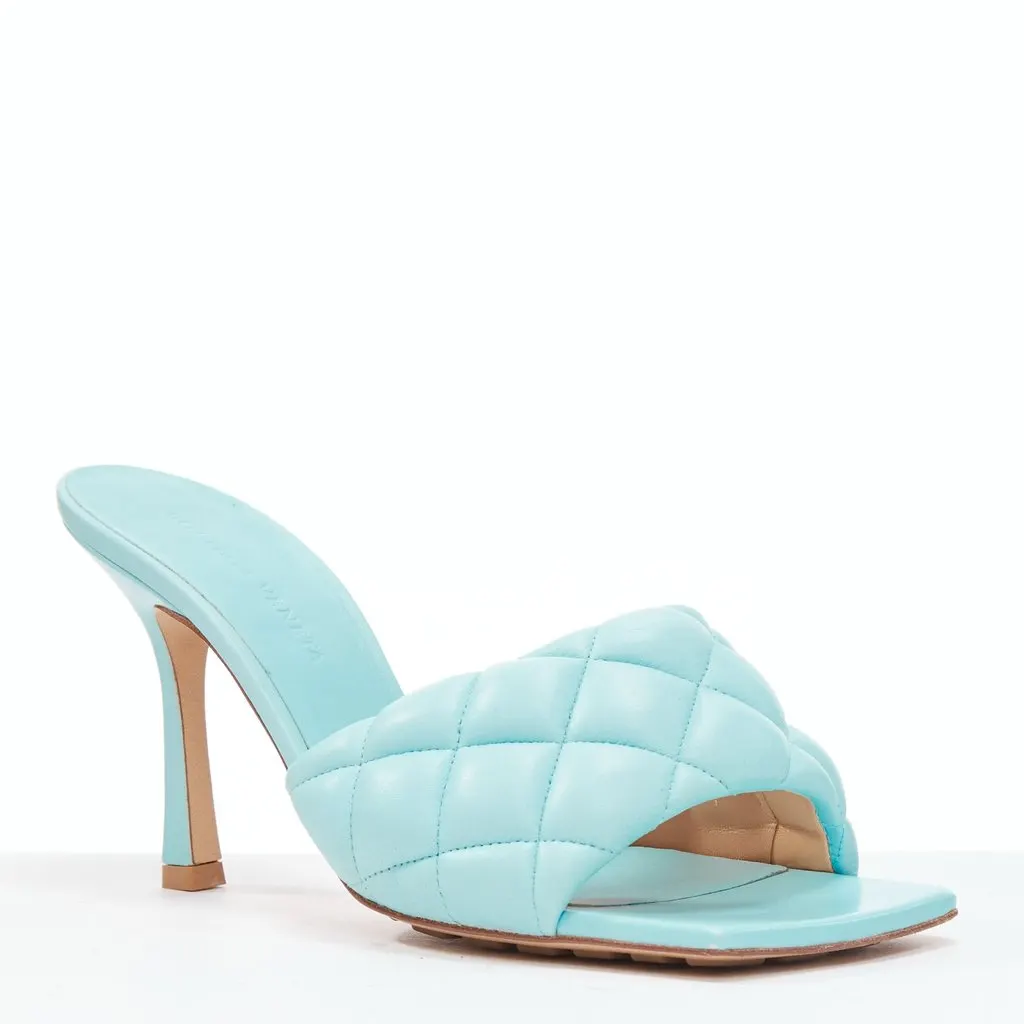Bottega Veneta Blue Leather Heels Blue Leather Very good - Front View