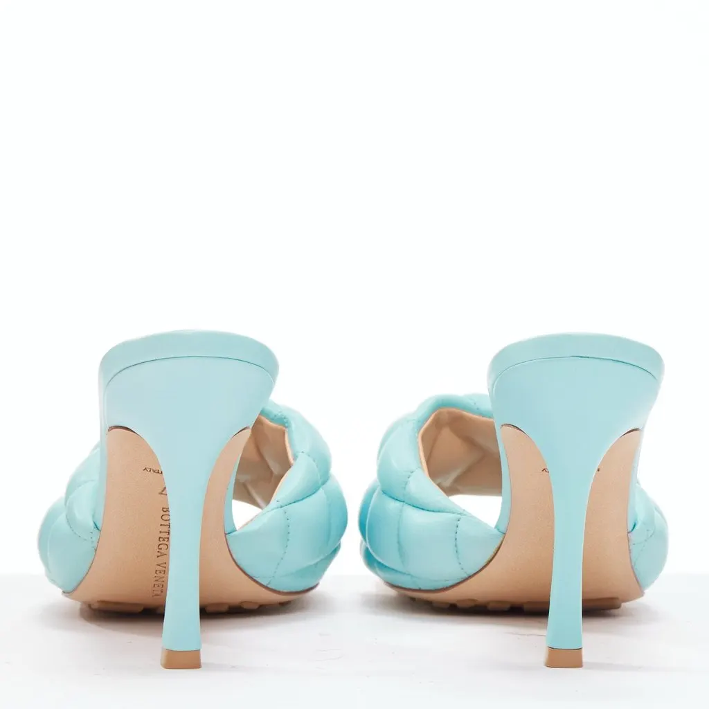 Bottega Veneta Blue Leather Heels Blue Leather Very good - Box View