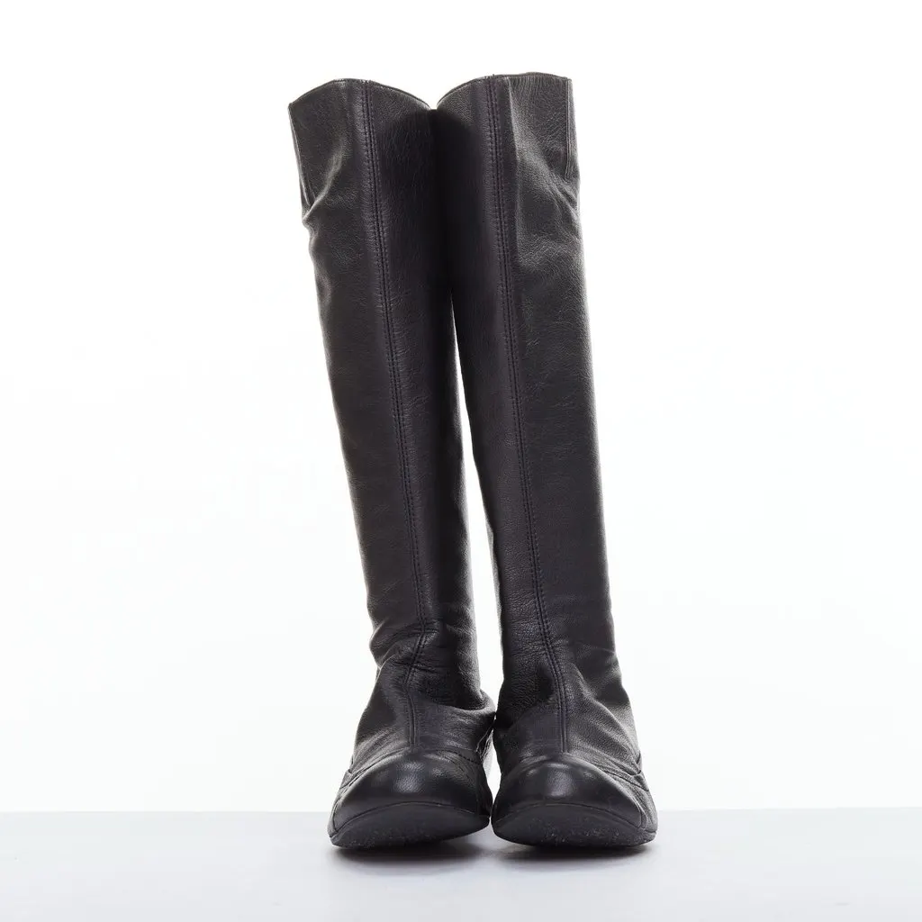 Lanvin Patent Corset Lace Boots Black Leather Very good - Inside View