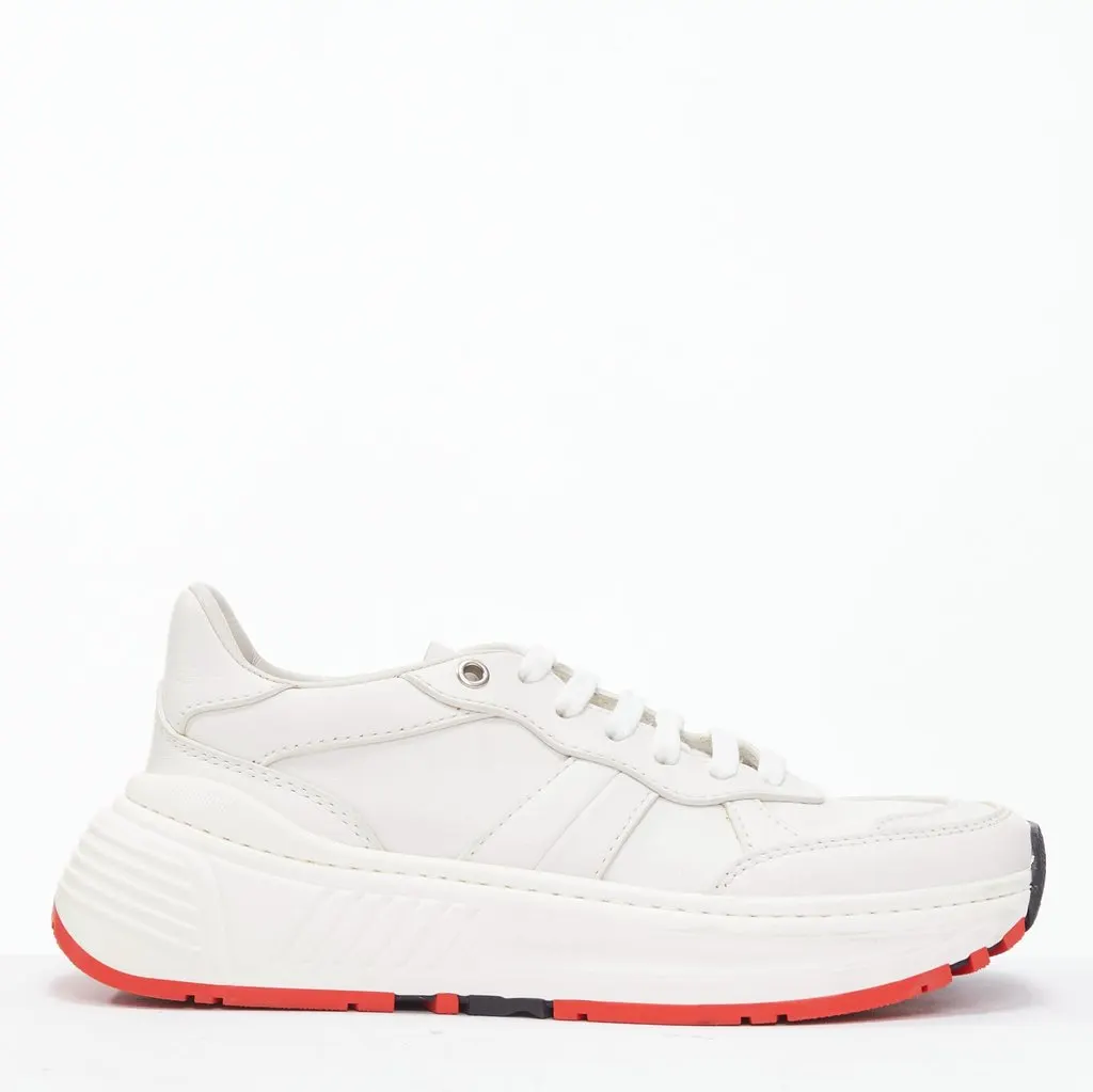 Bottega Veneta Speedster White Leather Good - Front View