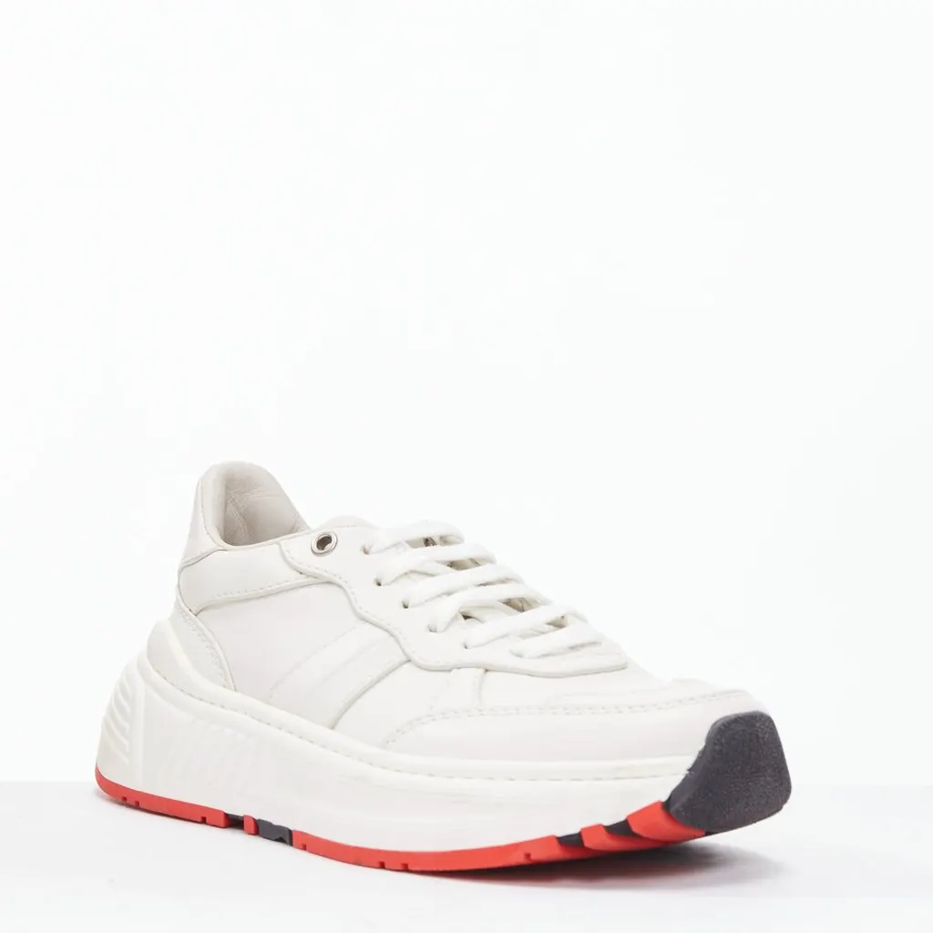 Bottega Veneta Speedster White Leather Good - Back View