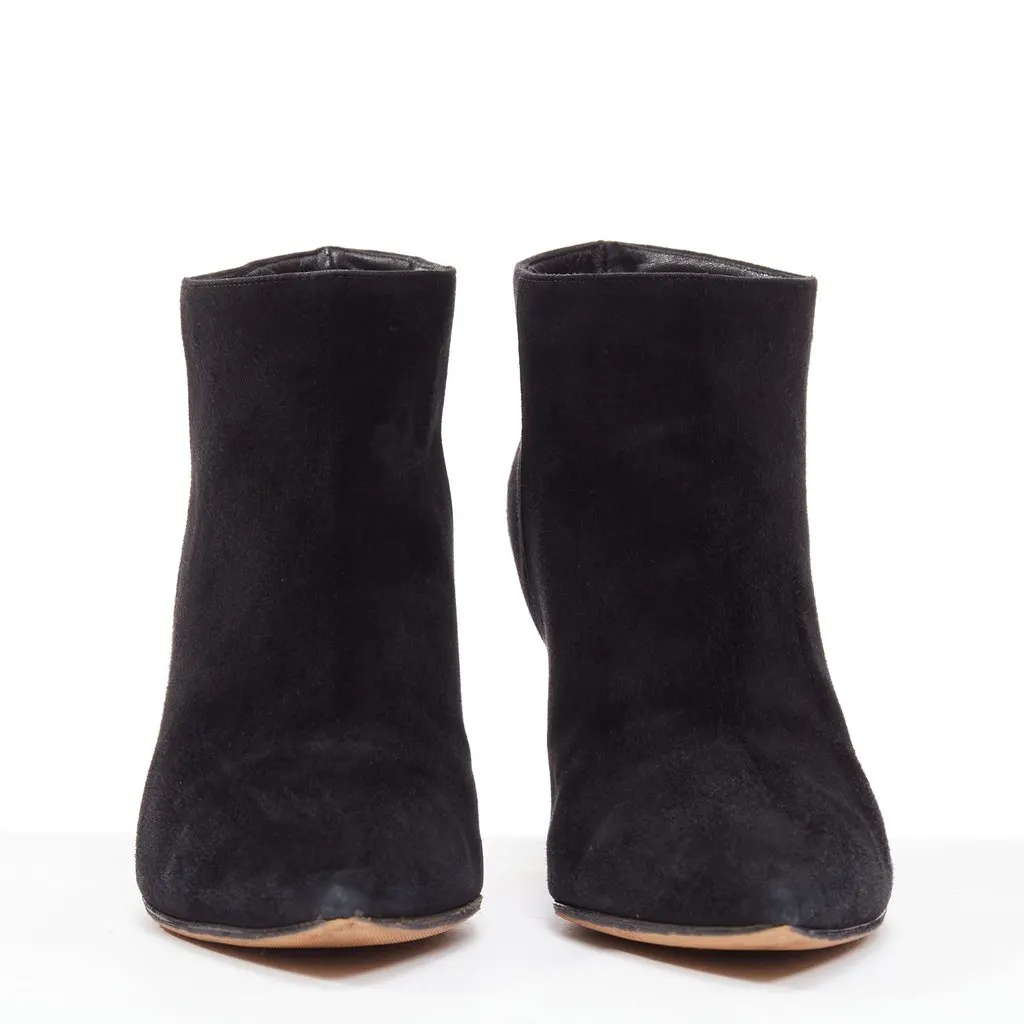 Gianvito Rossi Stilo Black Suede Fair - Inside View