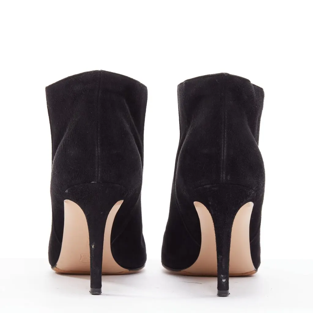 Gianvito Rossi Stilo Black Suede Fair - Box View