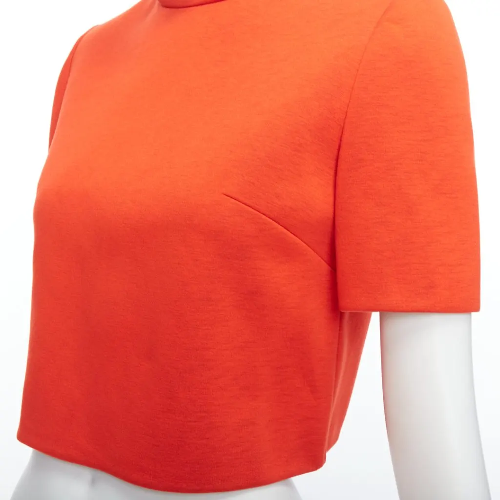 Delpozo Scuba Crop Top Orange Viscose Never worn - Back View