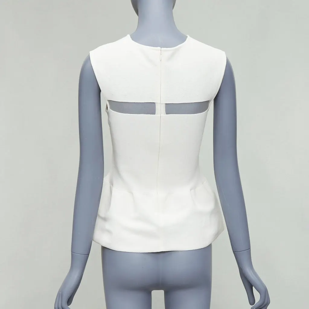 Giambattista Valli Sheer Panel Top Ecru Cotton Fair - Box View