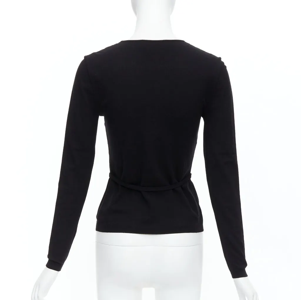 Giambattista Valli Overlay Bow Lace Sweater Black Viscose Never worn - Box View