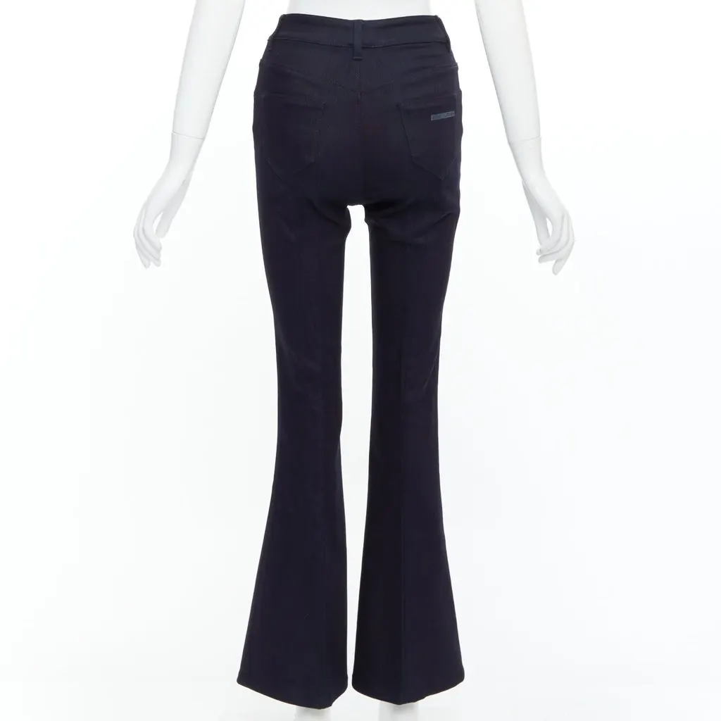 Prada Logo Flare Jeans Blue Cotton Very good - Box View