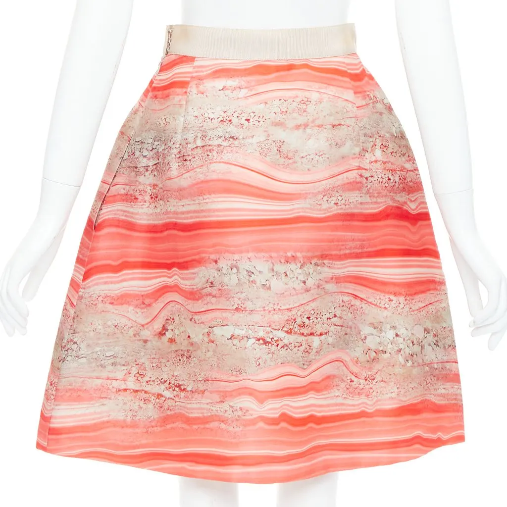 Giambattista Valli Marble A-line Skirt Pink Silk Fair - Box View