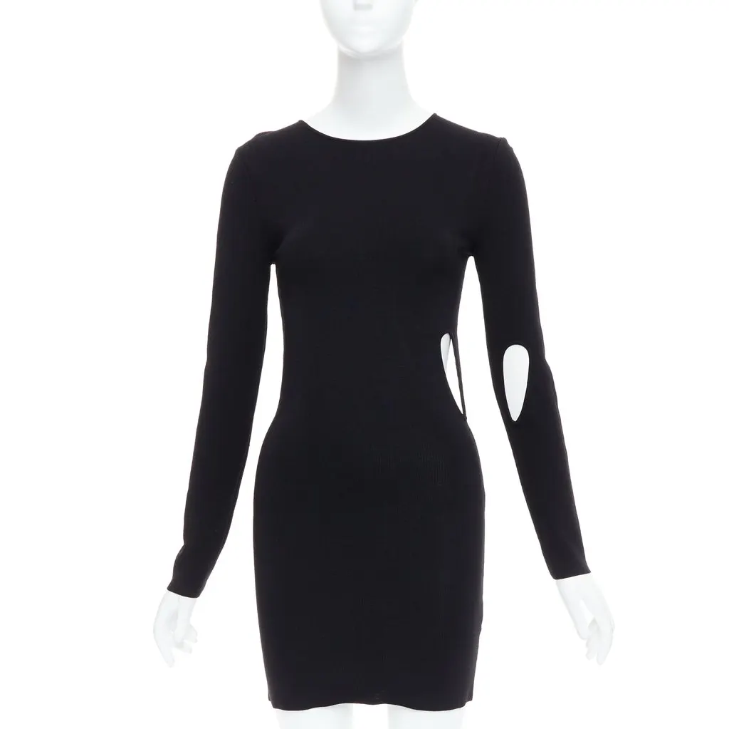 Rohe Cut Out Dress Black Viscose Never worn - Front View