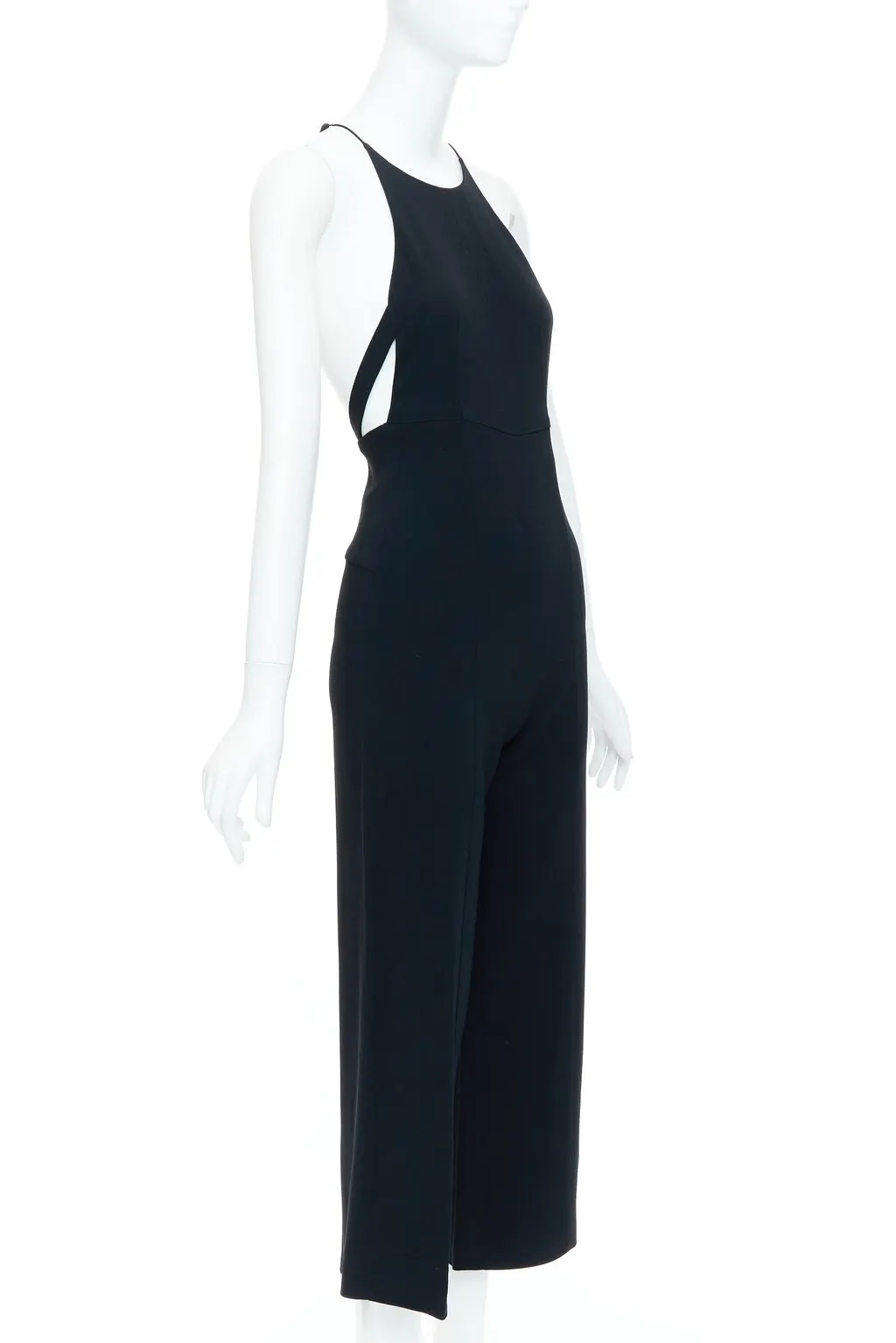 Narciso Rodriguez Black Cutout Jumpsuit Black Polyester Very good - Front View