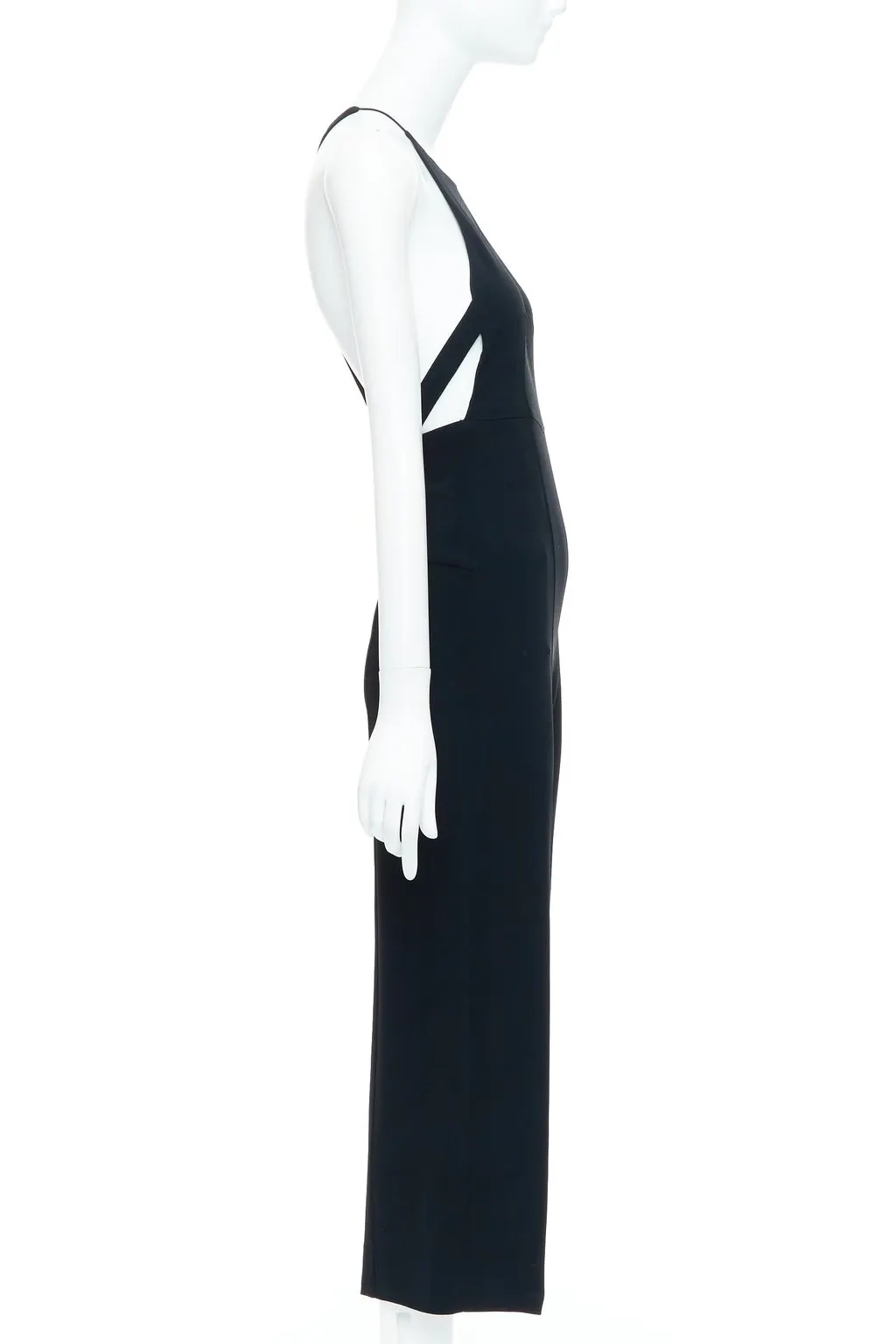 Narciso Rodriguez Black Cutout Jumpsuit Black Polyester Very good - Model View