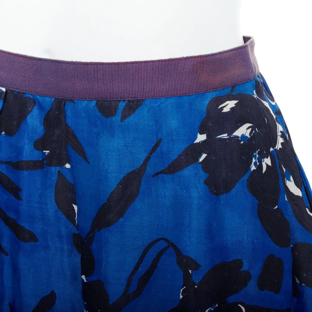 Oscar de la Renta Floral Full Skirt Black Cotton Fair - Back View