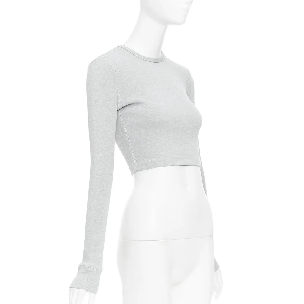Wardrobe NYC Ribbed Long Top Grey Cotton Very good - Inside View