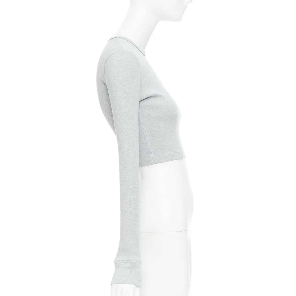 Wardrobe NYC Ribbed Long Top Grey Cotton Very good - Model View