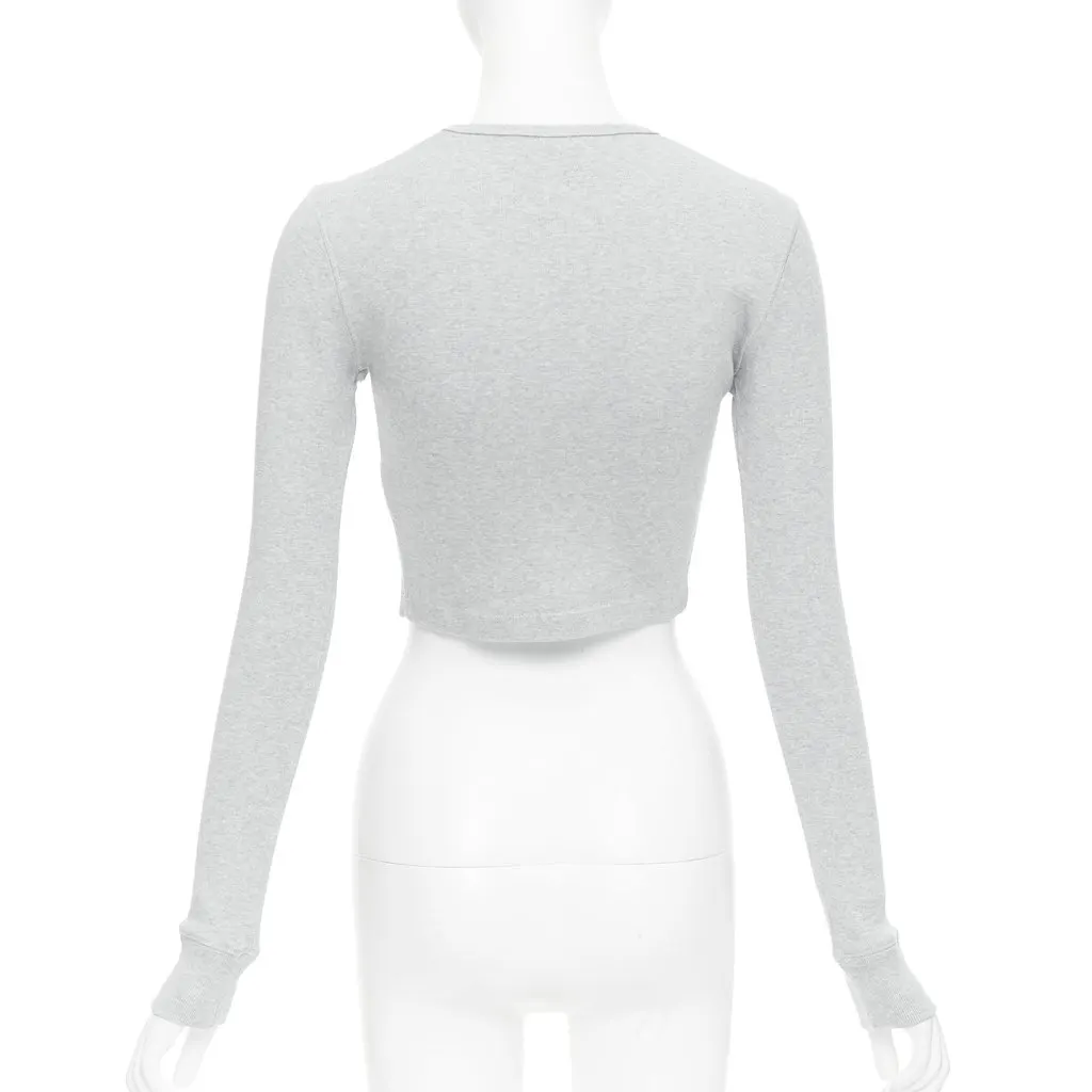Wardrobe NYC Ribbed Long Top Grey Cotton Very good - Box View