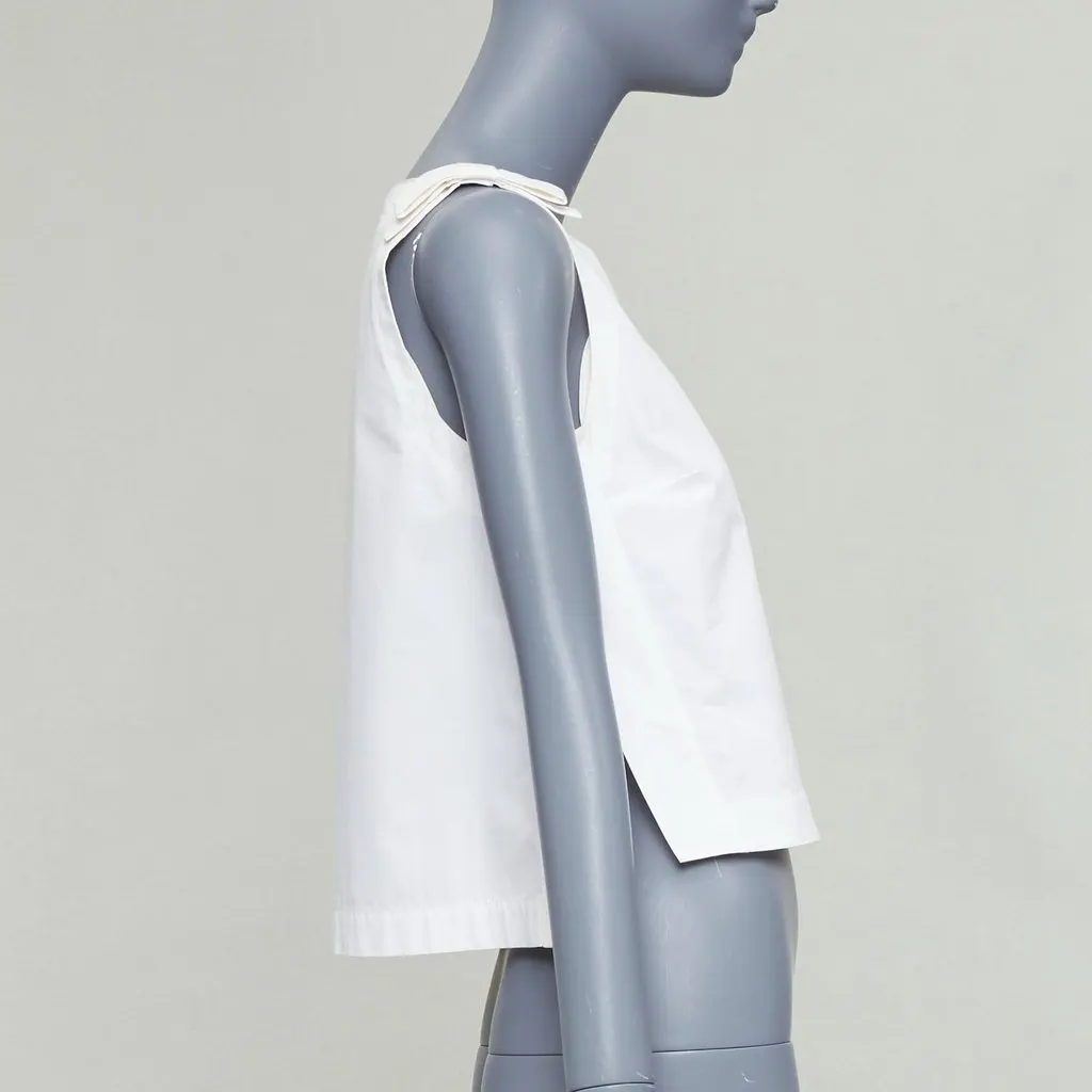 Fendi Bow Shoulder Top Beige Cotton Fair - Model View