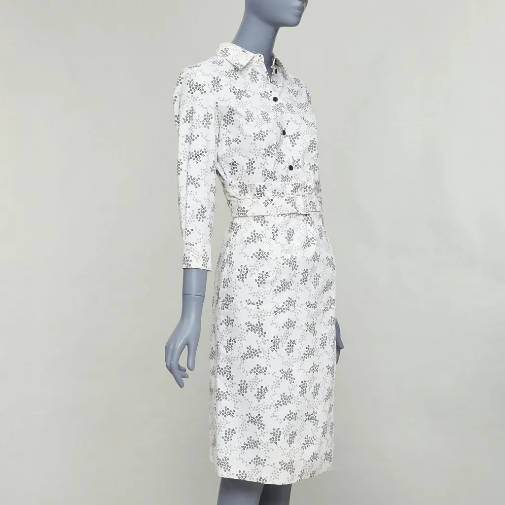 Bottega Veneta Floral Wrap Dress Beige Cotton Good - Inside View