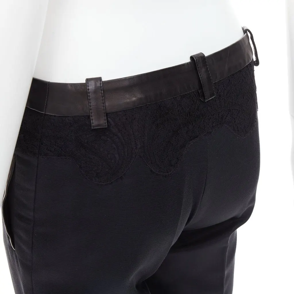 Versace Cropped Vintage Pants Black Cotton Very good - Back View
