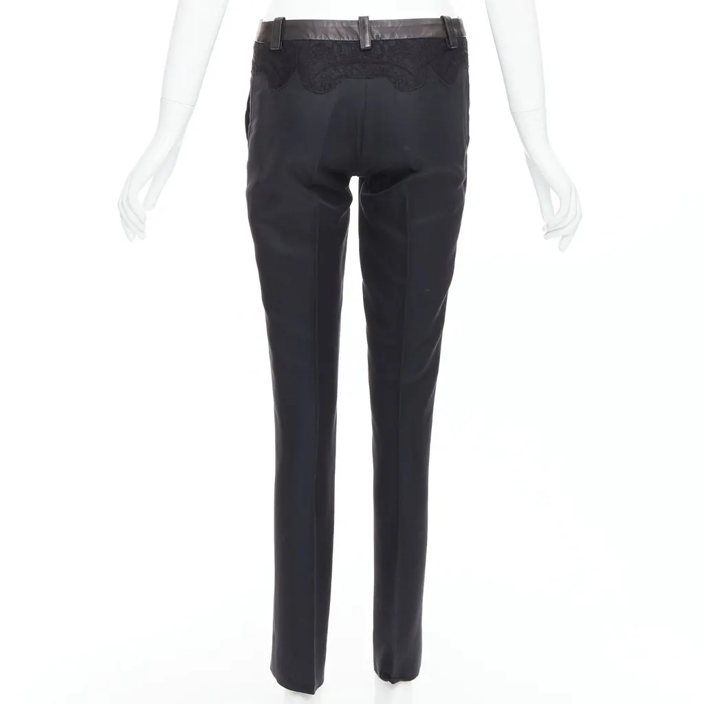 Versace Cropped Vintage Pants Black Cotton Very good - Box View