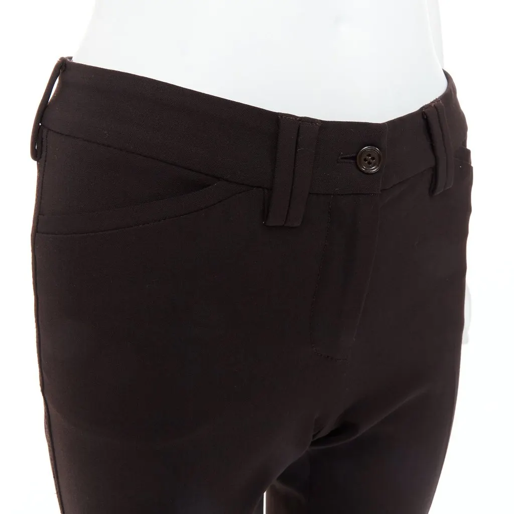 Dolce & Gabbana Cropped Vintage Pants Brown Viscose Very good - Back View