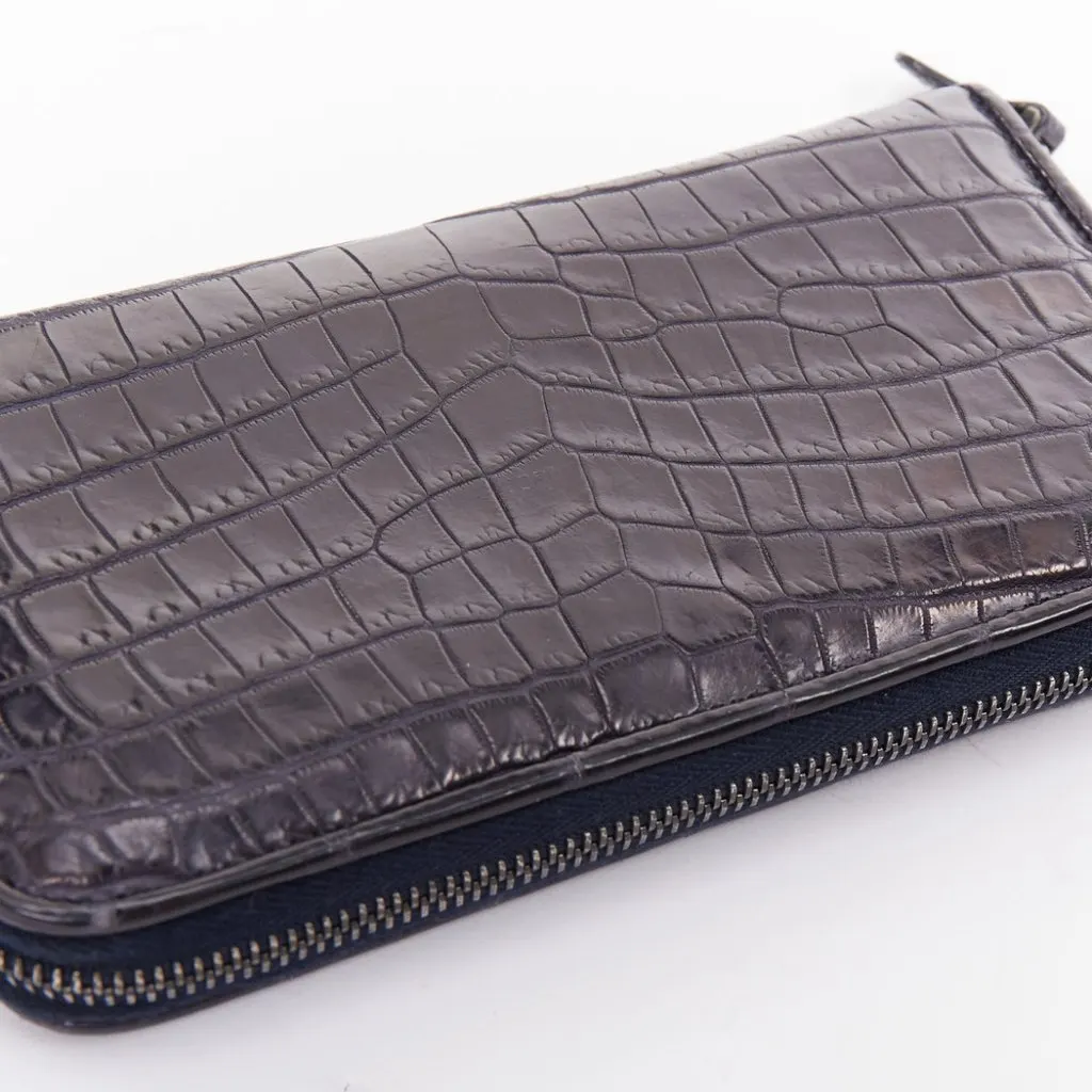 Bottega Veneta Navy Leather Wallet Navy Leather Fair - Back View