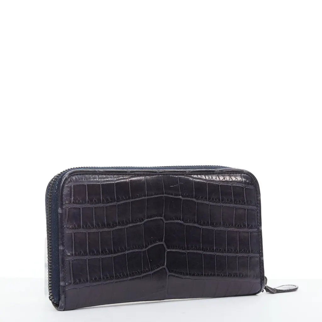 Bottega Veneta Navy Leather Wallet Navy Leather Fair - Inside View